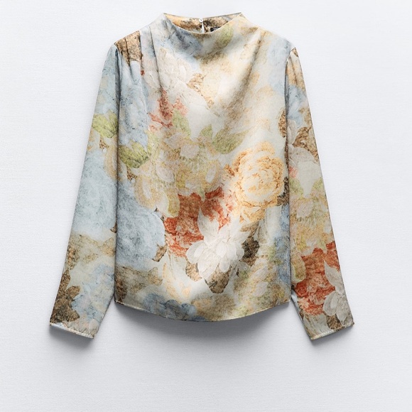 Zara Tops Zara Floral Print Top Poshmark